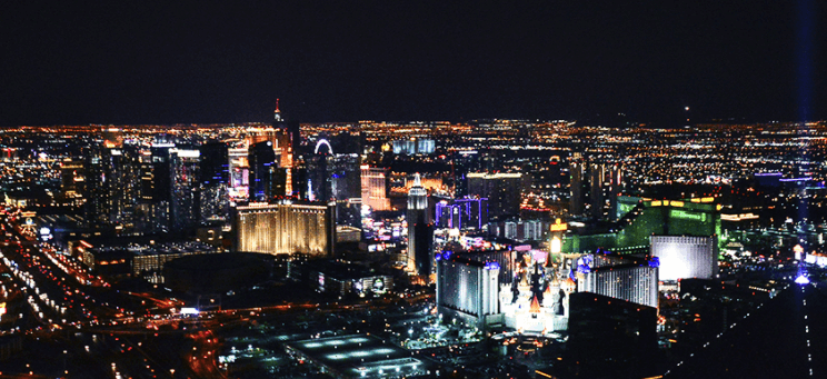 Vy från ovan Las Vegas